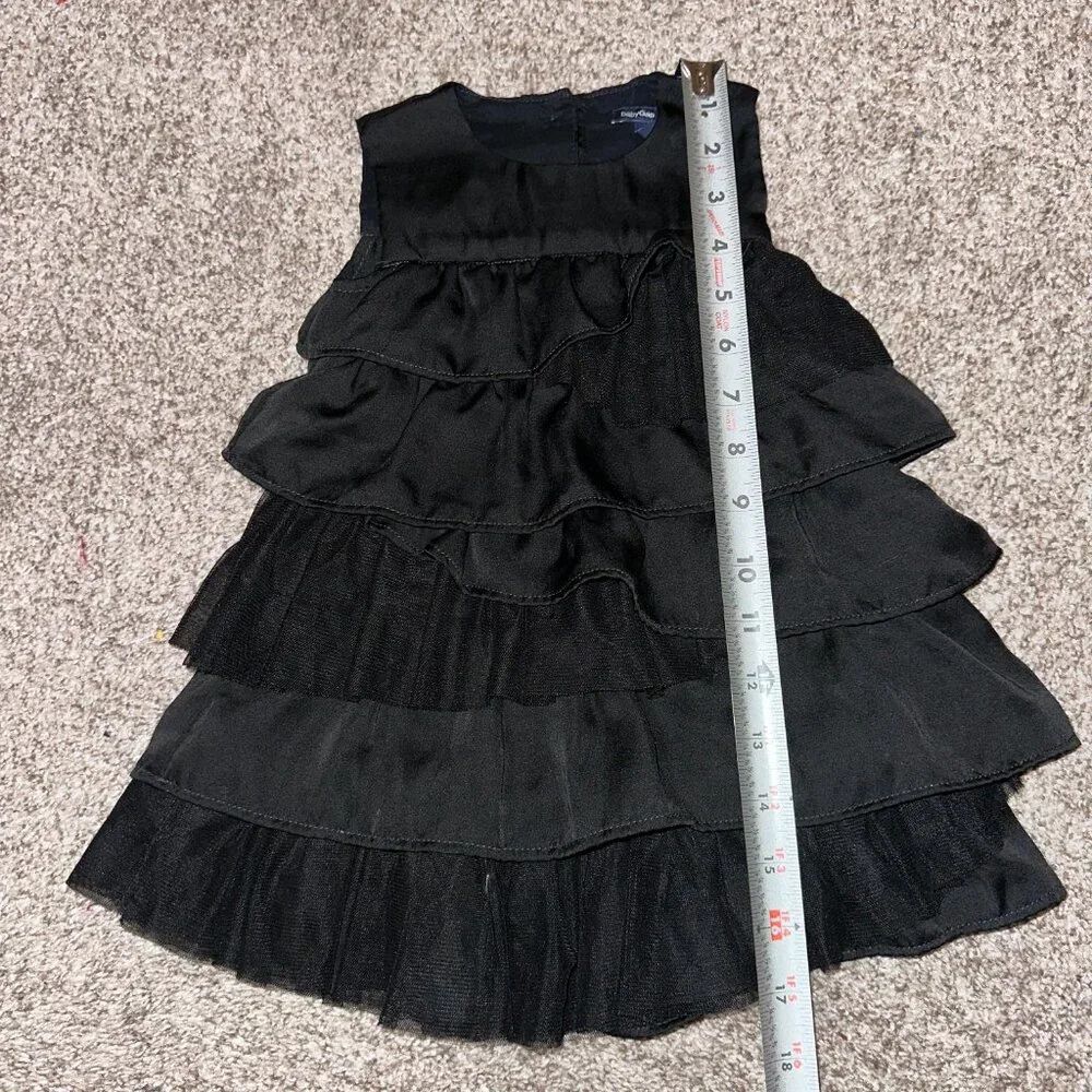 BABY GAP BabyGap ADORABLE black RUFFLE DRESS 18-24 mo EUC